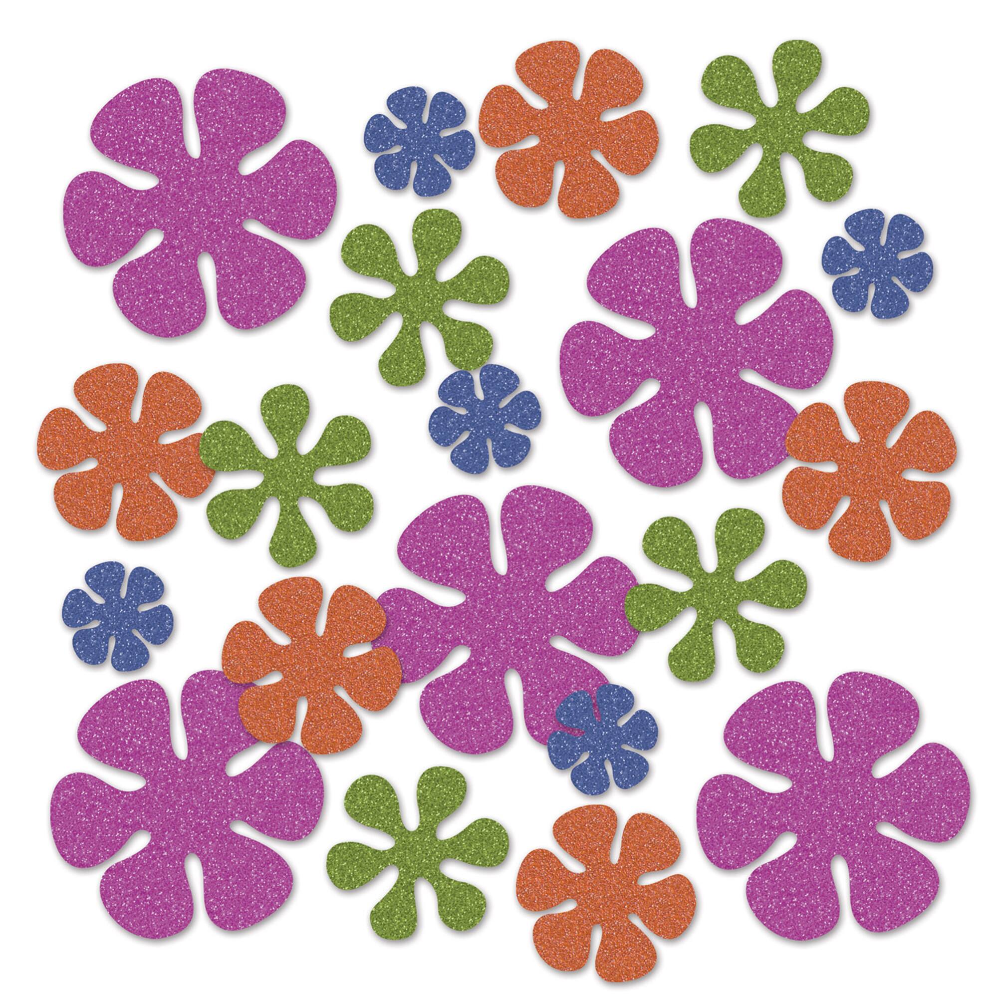 Beistle 1/2 oz. Retro Flower Deluxe Sparkle Confetti Packs, 2ct.